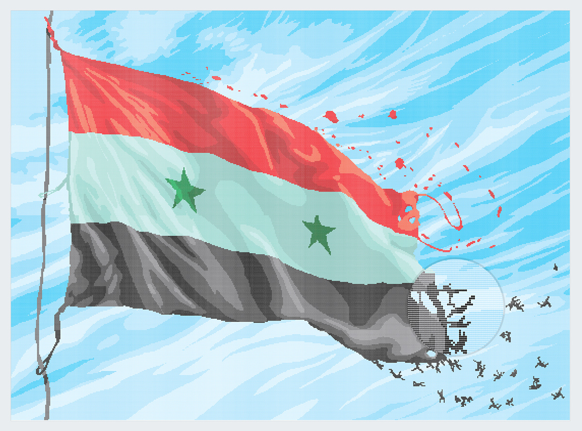 the-syrian-death-toll-flag best infographics 2016