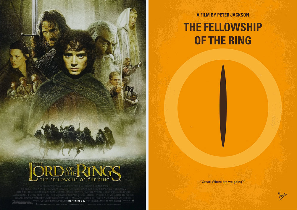 the lord of the rings minimalist movie posters