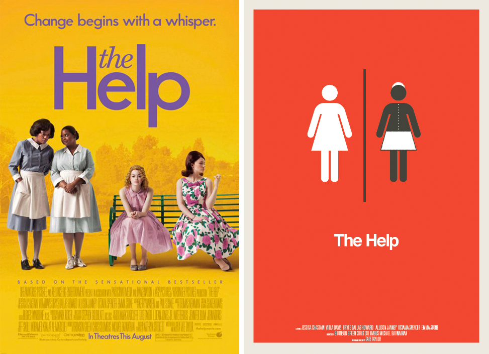 the help minimalist movie posters redesign